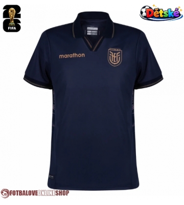 Ekvádor Venkovní dres komplet pro Děti MS 2026 Krátkým Rukávem (+ Krátké kalhoty)
